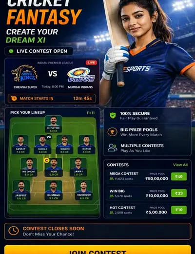 Bet7k (bet 7 k) fantasy cricket & matchday visual 3
